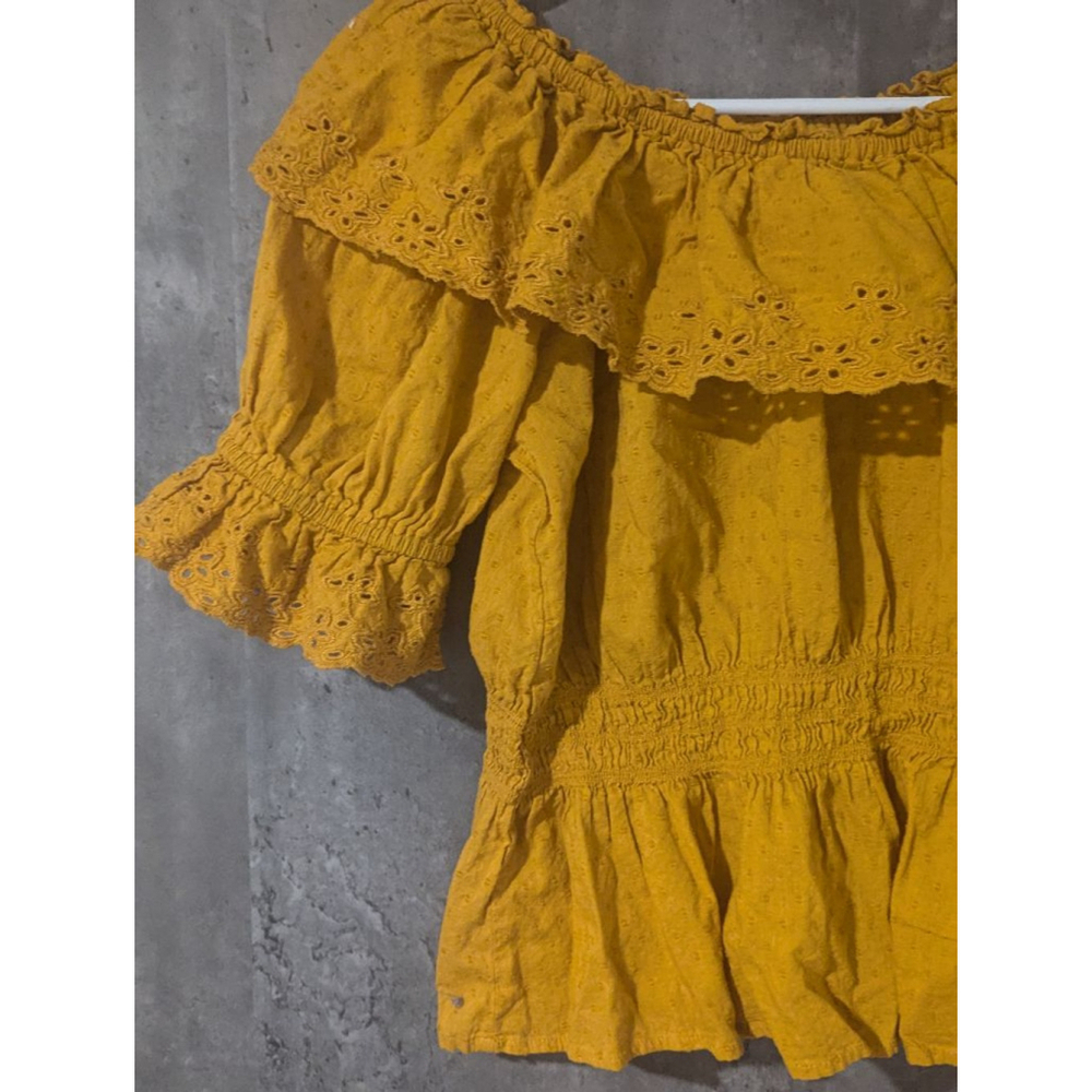 Women's Universal Thread Yellow Blouse S - Picture 2 of 5